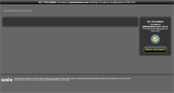 Desktop Screenshot of perfectinvestor.com